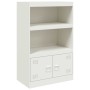 Aparador de acero blanco 67x39x107 cm de vidaXL, Aparadores - Ref: Foro24-841672, Precio: 107,79 €, Descuento: %