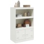 Aparador de acero blanco 67x39x107 cm de vidaXL, Aparadores - Ref: Foro24-841672, Precio: 107,79 €, Descuento: %