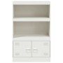 Aparador de acero blanco 67x39x107 cm de vidaXL, Aparadores - Ref: Foro24-841672, Precio: 107,79 €, Descuento: %