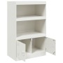 Aparador de acero blanco 67x39x107 cm de vidaXL, Aparadores - Ref: Foro24-841672, Precio: 107,79 €, Descuento: %
