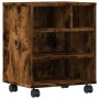 Soporte para impresora con ruedas roble ahumado 41x32x48 cm de vidaXL, Soportes para impresoras - Ref: Foro24-840622, Precio:...