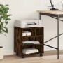 Soporte para impresora con ruedas roble ahumado 41x32x48 cm de vidaXL, Soportes para impresoras - Ref: Foro24-840622, Precio:...