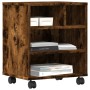 Soporte para impresora con ruedas roble ahumado 41x32x48 cm de vidaXL, Soportes para impresoras - Ref: Foro24-840622, Precio:...