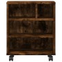 Soporte para impresora con ruedas roble ahumado 41x32x48 cm de vidaXL, Soportes para impresoras - Ref: Foro24-840622, Precio:...