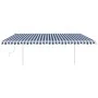 Toldo manual retráctil con luz LED azul y blanco 5x3,5 m de vidaXL, Toldos - Ref: Foro24-3070061, Precio: 570,89 €, Descuento: %