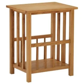 Mesa revistero madera maciza de roble 45x35x55 cm de vidaXL, Mesas auxiliares - Ref: Foro24-289183, Precio: 74,27 €, Descuent...