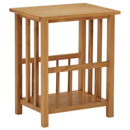 Mesa revistero madera maciza de roble 45x35x55 cm de vidaXL, Mesas auxiliares - Ref: Foro24-289183, Precio: 75,20 €, Descuent...