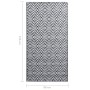 Alfombra de exterior ARAKIL blanca y negra 80x150 cm PP de vidaXL, Protectores para exterior - Ref: Foro24-310428, Precio: 18...