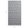 Alfombra de exterior ARAKIL blanca y negra 80x150 cm PP de vidaXL, Protectores para exterior - Ref: Foro24-310428, Precio: 18...