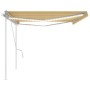Toldo manual retráctil con luz LED amarillo y blanco 5x3,5 m de vidaXL, Toldos - Ref: Foro24-3070063, Precio: 569,70 €, Descu...