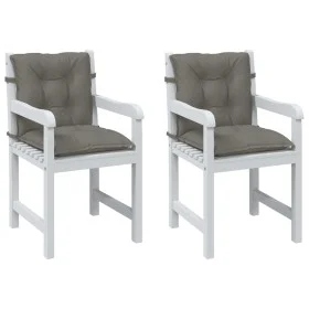 Cojines para silla respaldo bajo 2 ud tela gris oscuro melange de vidaXL, Cojines para sillas y sofás - Ref: Foro24-4002382, ...