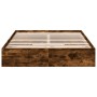 Cama con cajones madera de ingeniería roble ahumado 150x200 cm de vidaXL, Camas y somieres - Ref: Foro24-3280654, Precio: 174...