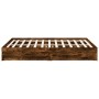 Cama con cajones madera de ingeniería roble ahumado 150x200 cm de vidaXL, Camas y somieres - Ref: Foro24-3280654, Precio: 174...