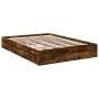 Cama con cajones madera de ingeniería roble ahumado 150x200 cm de vidaXL, Camas y somieres - Ref: Foro24-3280654, Precio: 174...