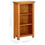 vidaX Estantería madera maciza de roble 45x22,5x82 cm de vidaXL, Librerías y estanterías - Ref: Foro24-289186, Precio: 113,93...
