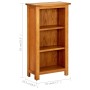 vidaX Estantería madera maciza de roble 45x22,5x82 cm de vidaXL, Librerías y estanterías - Ref: Foro24-289186, Precio: 111,25...