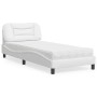 Cama con colchón cuero sintético blanco 90x200 cm de vidaXL, Camas y somieres - Ref: Foro24-3208697, Precio: 295,57 €, Descue...