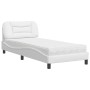 Cama con colchón cuero sintético blanco 90x200 cm de vidaXL, Camas y somieres - Ref: Foro24-3208697, Precio: 295,57 €, Descue...