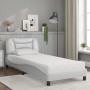 Cama con colchón cuero sintético blanco 90x200 cm de vidaXL, Camas y somieres - Ref: Foro24-3208697, Precio: 295,57 €, Descue...