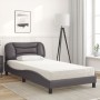 Cama con colchón cuero sintético gris 100x200 cm de vidaXL, Camas y somieres - Ref: Foro24-3208706, Precio: 287,85 €, Descuen...