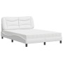 Cama con colchón cuero sintético blanco 140x200 cm de vidaXL, Camas y somieres - Ref: Foro24-3208725, Precio: 429,59 €, Descu...
