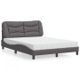 Cama con colchón cuero sintético gris 140x200 cm de vidaXL, Camas y somieres - Ref: Foro24-3208727, Precio: 412,85 €, Descuen...