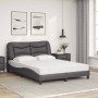 Cama con colchón cuero sintético gris 140x200 cm de vidaXL, Camas y somieres - Ref: Foro24-3208727, Precio: 412,85 €, Descuen...