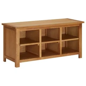 Mueble zapatero de madera maciza de roble 90x37x45 cm de vidaXL, Zapateros y organizadores de calzado - Ref: Foro24-289189, P...