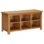 Mueble zapatero de madera maciza de roble 90x37x45 cm de vidaXL, Zapateros y organizadores de calzado - Ref: Foro24-289189, P...
