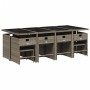 Set comedor de jardín con cojines 13 pzas ratán sintético gris de vidaXL, Conjuntos de jardín - Ref: Foro24-3277927, Precio: ...