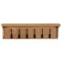 Perchero de madera maciza de roble 60x16x16 cm de vidaXL, Percheros para sombreros y abrigos - Ref: Foro24-289191, Precio: 66...