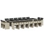 Set comedor jardín y cojines 17 pzas ratán sintético gris claro de vidaXL, Conjuntos de jardín - Ref: Foro24-3278014, Precio:...