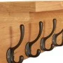Perchero de madera maciza de roble 90x16x16 cm de vidaXL, Percheros para sombreros y abrigos - Ref: Foro24-289192, Precio: 11...