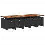Set comedor de jardín con cojines 15 pzas ratán sintético negro de vidaXL, Conjuntos de jardín - Ref: Foro24-3277766, Precio:...