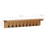 Perchero de madera maciza de roble 90x16x16 cm de vidaXL, Percheros para sombreros y abrigos - Ref: Foro24-289192, Precio: 11...
