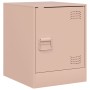 Mesita de noche acero rosa 34,5x39x44 cm de vidaXL, Mesitas de noche - Ref: Foro24-841609, Precio: 55,09 €, Descuento: %