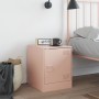 Mesita de noche acero rosa 34,5x39x44 cm de vidaXL, Mesitas de noche - Ref: Foro24-841609, Precio: 55,09 €, Descuento: %