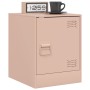 Mesita de noche acero rosa 34,5x39x44 cm de vidaXL, Mesitas de noche - Ref: Foro24-841609, Precio: 55,09 €, Descuento: %