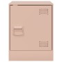 Mesita de noche acero rosa 34,5x39x44 cm de vidaXL, Mesitas de noche - Ref: Foro24-841609, Precio: 55,09 €, Descuento: %