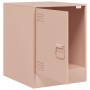 Mesita de noche acero rosa 34,5x39x44 cm de vidaXL, Mesitas de noche - Ref: Foro24-841609, Precio: 55,09 €, Descuento: %