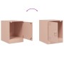 Mesita de noche acero rosa 34,5x39x44 cm de vidaXL, Mesitas de noche - Ref: Foro24-841609, Precio: 55,09 €, Descuento: %