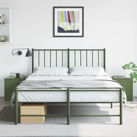 Mesitas de noche 2 unidades acero verde oliva 34,5x39x44 cm by vidaXL, Nightstands - Ref: Foro24-841616, Price: 63,63 €, Disc...