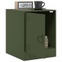 Mesitas de noche 2 unidades acero verde oliva 34,5x39x44 cm de vidaXL, Mesitas de noche - Ref: Foro24-841616, Precio: 64,24 €...