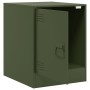 Mesitas de noche 2 unidades acero verde oliva 34,5x39x44 cm de vidaXL, Mesitas de noche - Ref: Foro24-841616, Precio: 64,24 €...