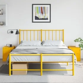 Nachttische, 2 Stück, aus Stahl in Senfgelb, Maße 34,5x39x44 cm. von vidaXL, Nachttische - Ref: Foro24-841614, Preis: 70,53 €...