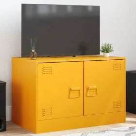 Mueble para TV de acero amarillo mostaza 67x39x44 cm de vidaXL, Muebles TV - Ref: Foro24-841637, Precio: 60,98 €, Descuento: %