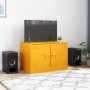 Mueble para TV de acero amarillo mostaza 67x39x44 cm de vidaXL, Muebles TV - Ref: Foro24-841637, Precio: 61,55 €, Descuento: %