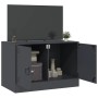 Mueble para TV de acero gris antracita 67x39x44 cm de vidaXL, Muebles TV - Ref: Foro24-841635, Precio: 61,35 €, Descuento: %