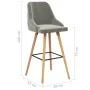 Taburetes de cocina 2 unidades terciopelo gris claro de vidaXL, Taburetes de cocina - Ref: Foro24-289464, Precio: 187,83 €, D...