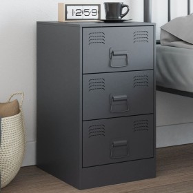 Mesita de noche acero gris antracita 34,5x39x62 cm de vidaXL, Mesitas de noche - Ref: Foro24-841779, Precio: 88,39 €, Descuen...